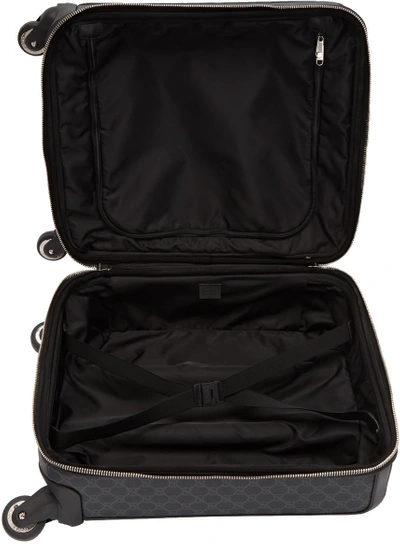 Shop Gucci Black Mini Gg Supreme Trolley Suitcase In 1000 Black