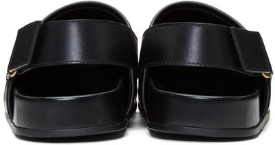 Shop Gucci Black Horsebit River Slippers