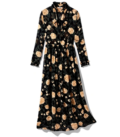 Ganni Black Floral Dress