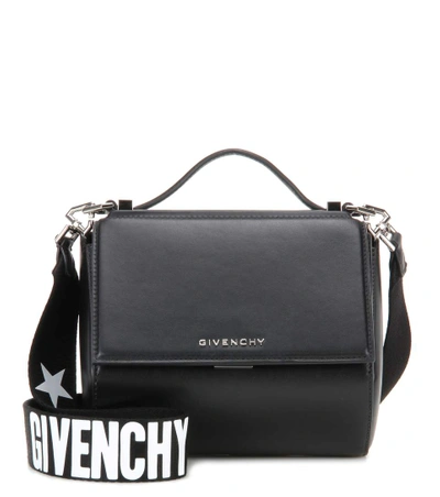 Givenchy Mini Pandora Box Logo Strap Leather Bag In Llack ModeSens