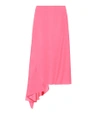 Marni Asymmetric Silk-blend Skirt In Pink