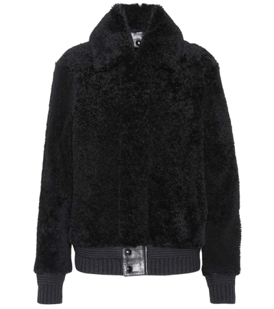 Shop Saint Laurent Fur Jacket In Black