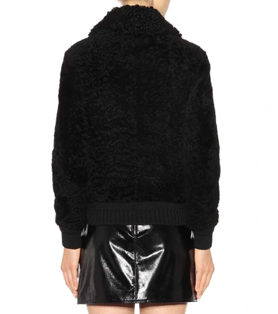 Shop Saint Laurent Fur Jacket In Black