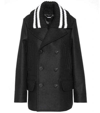 Shop Givenchy Double-breasted Coat In Llack