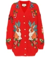 GUCCI EMBROIDERED WOOL CARDIGAN,P00268215-3