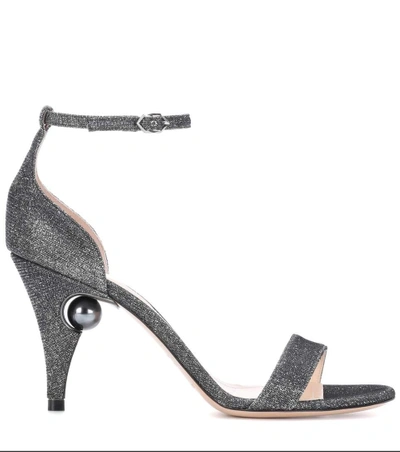 Shop Nicholas Kirkwood Glitter Sandals In Grey