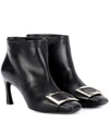 ROGER VIVIER TROMPETTE EXTRA LOW LEATHER ANKLE BOOTS,P00281656