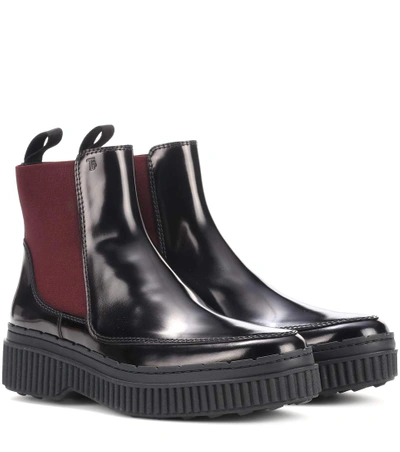 Shop Tod's Leather Chelsea Boots