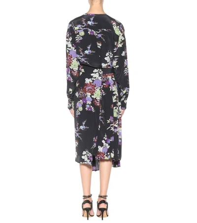 Shop Isabel Marant Iam Floral-printed Silk Dress In Multicoloured