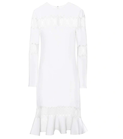 Shop Huishan Zhang Eliza Wool Dress In White