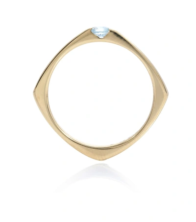 Shop Aliita Aro Escondida Gold And Aquamarine Ring