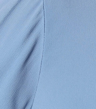Shop Marni Silk-blend Top In Blue
