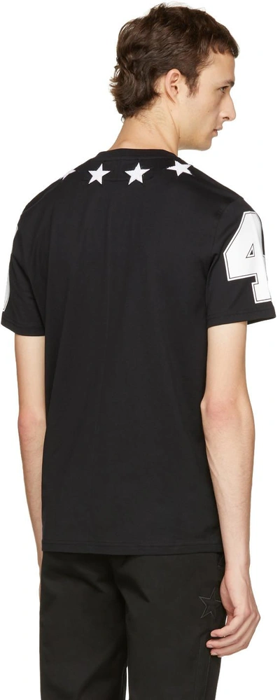 Shop Givenchy Black Stars 74 T-shirt In 001 Black/white Star