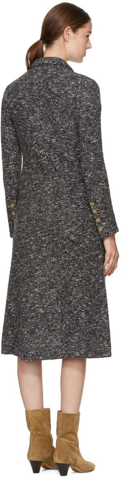 Shop Isabel Marant Étoile Isabel Marant Etoile Grey Long Overton Coat In Anthracite