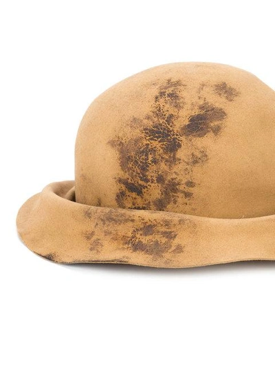 Shop Horisaki Design & Handel Burned Effect Bucket Hat - Neutrals