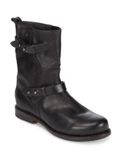 Rag & Bone Moto Leather Boots In Black