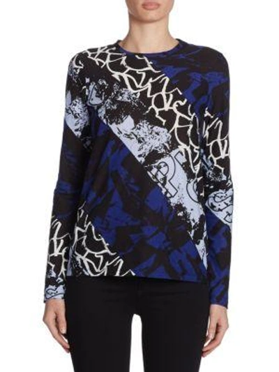 Shop Proenza Schouler Cotton Jersey Top In Blue