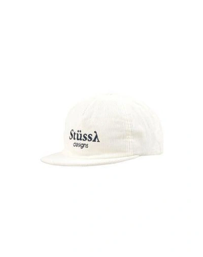 Stussy Hats In White