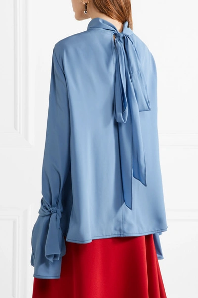 Shop Marni Tie-back Crepe Blouse