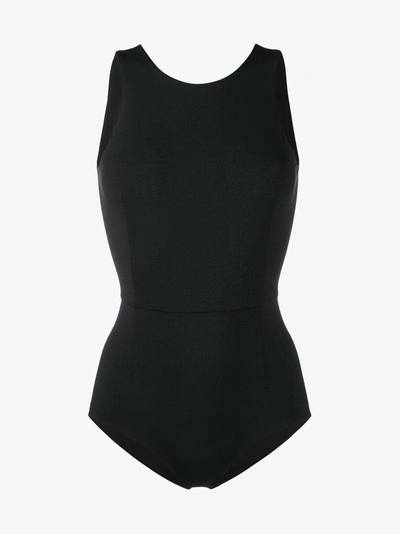 Shop Jean Yu Tank Swimsuit In Black