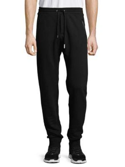 Shop The Kooples Contrast-trim Jersey Sweatpants In Black