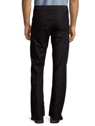 Shop 7 For All Mankind The Straight Clean-pocket Jeans In Deep Indigo