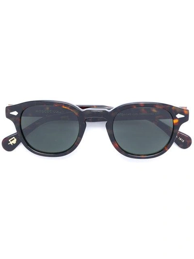 Shop Moscot Lemtosh Square-frame Sunglasses In Tortoise