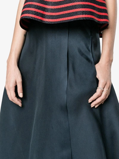 Shop Rosie Assoulin Transformer High-waisted Skirt In Blue