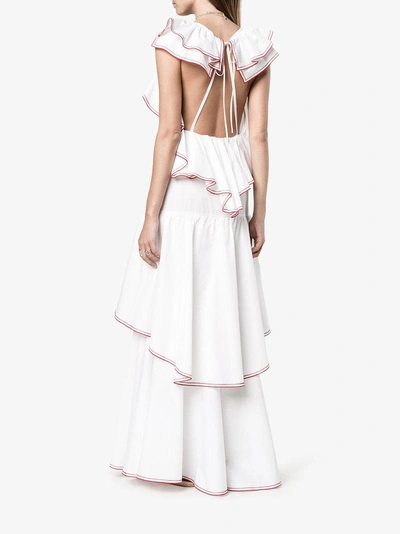 Shop Rosie Assoulin Cranes In The Sky Dress In White