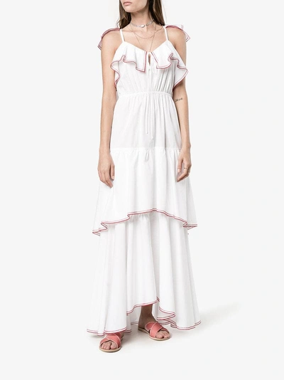 Shop Rosie Assoulin Cranes In The Sky Dress In White