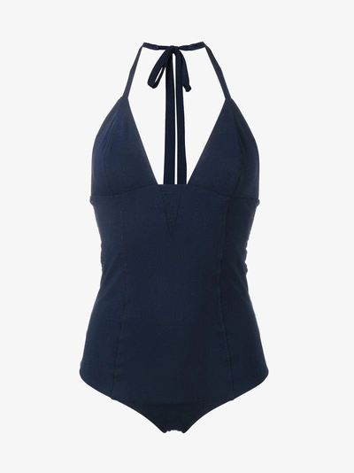 Shop Rosie Assoulin Esther Williams Swimsuit In Blue
