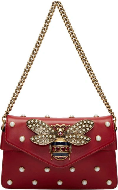 Shop Gucci Red Broadway Bag