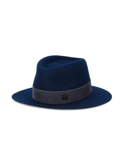Shop Maison Michel Blue André Trilby Hat