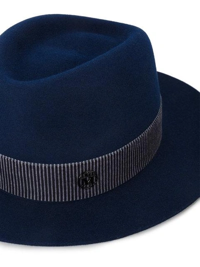 Shop Maison Michel Blue André Trilby Hat