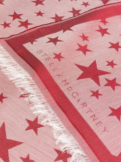 Shop Stella Mccartney Star Print Scarf - Pink