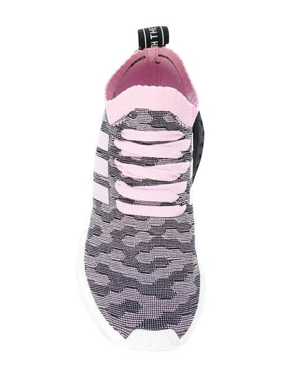 Shop Adidas Originals Nmd_r2 Primeknit Sneakers In Pink