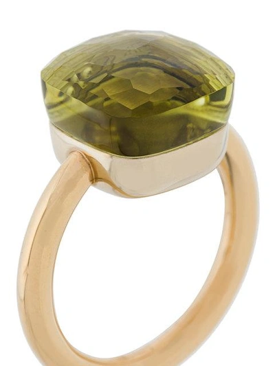 Shop Pomellato 18kt Rose Gold & White Gold Nudo Lemon Quartz Ring - Yellow