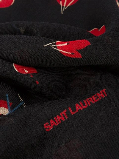 Shop Saint Laurent Bouche Printed Scarf