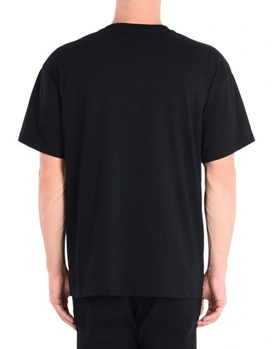 Shop Moschino Short Sleeve T-shirts In Black