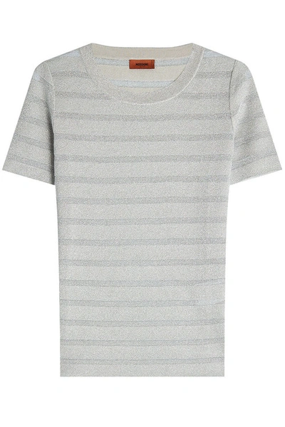 Missoni Top With Metallic Thread In Silver