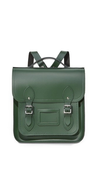 Cambridge Satchel Small Portrait Backpack In Green