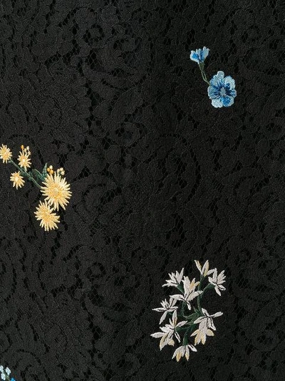 Shop N°21 Floral Embroidery Lace Skirt In Black