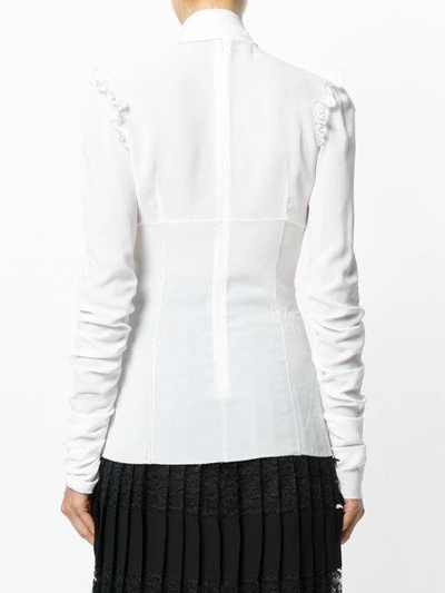 Shop Dolce & Gabbana Ruffle Trim Blouse - White