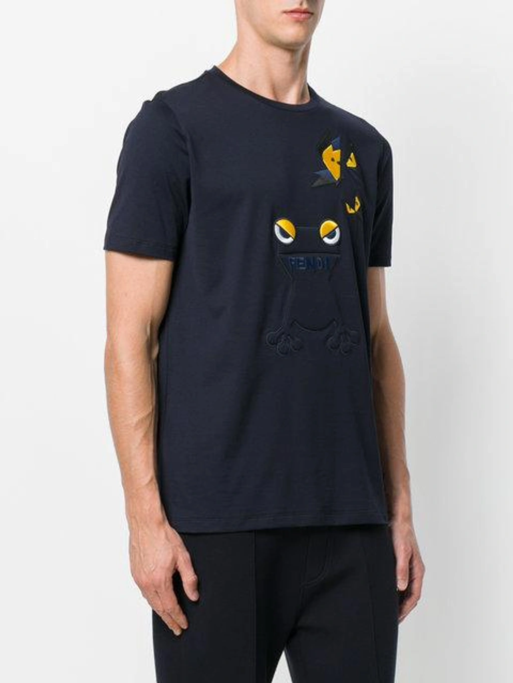 Fendi Frog And Butterfleyes Cotton jersey T shirt In Black ModeSens