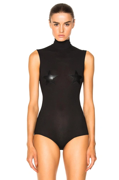 Shop Givenchy Star Sleeveless Bodysuit In Black
