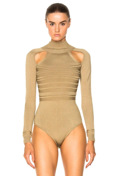 Shop Cushnie Et Ochs Long Sleeved Bodysuit In Neutrals