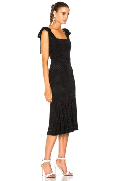 Shop Alexis Pauldine Dress In Abstract, Black. In Black Micro Dot