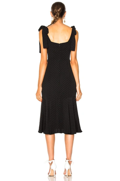 Shop Alexis Pauldine Dress In Abstract, Black. In Black Micro Dot