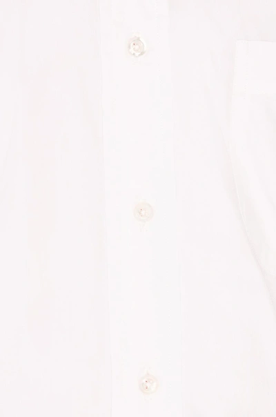 Shop Thom Browne Classic Poplin Button Down With Ribbon Placket In White.