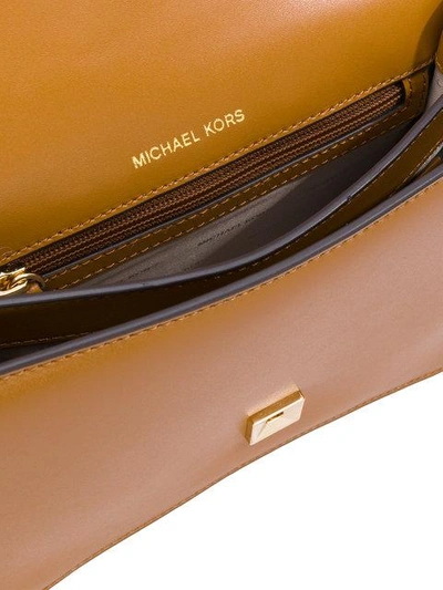 Shop Michael Michael Kors Mott Shoulder Bag In Brown